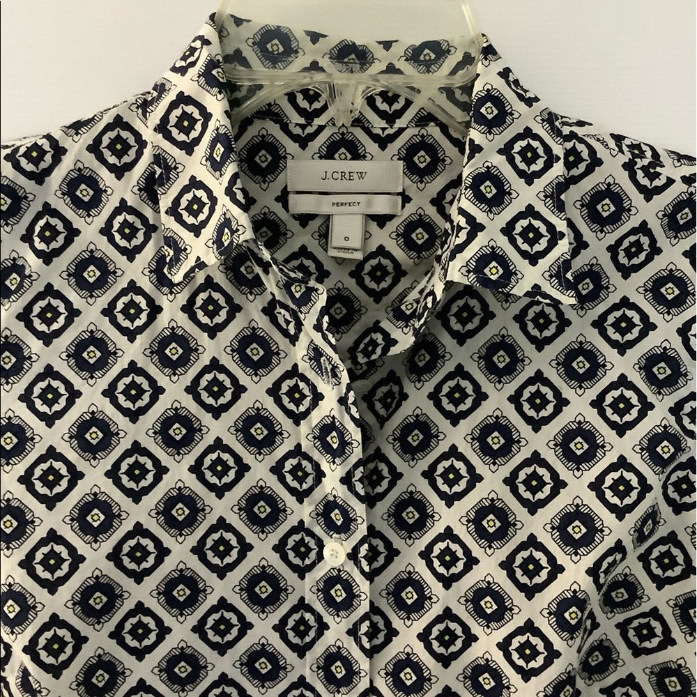 J. Crew Foulard Blue Medallion Perfect Shirt - Picture 11 of 12